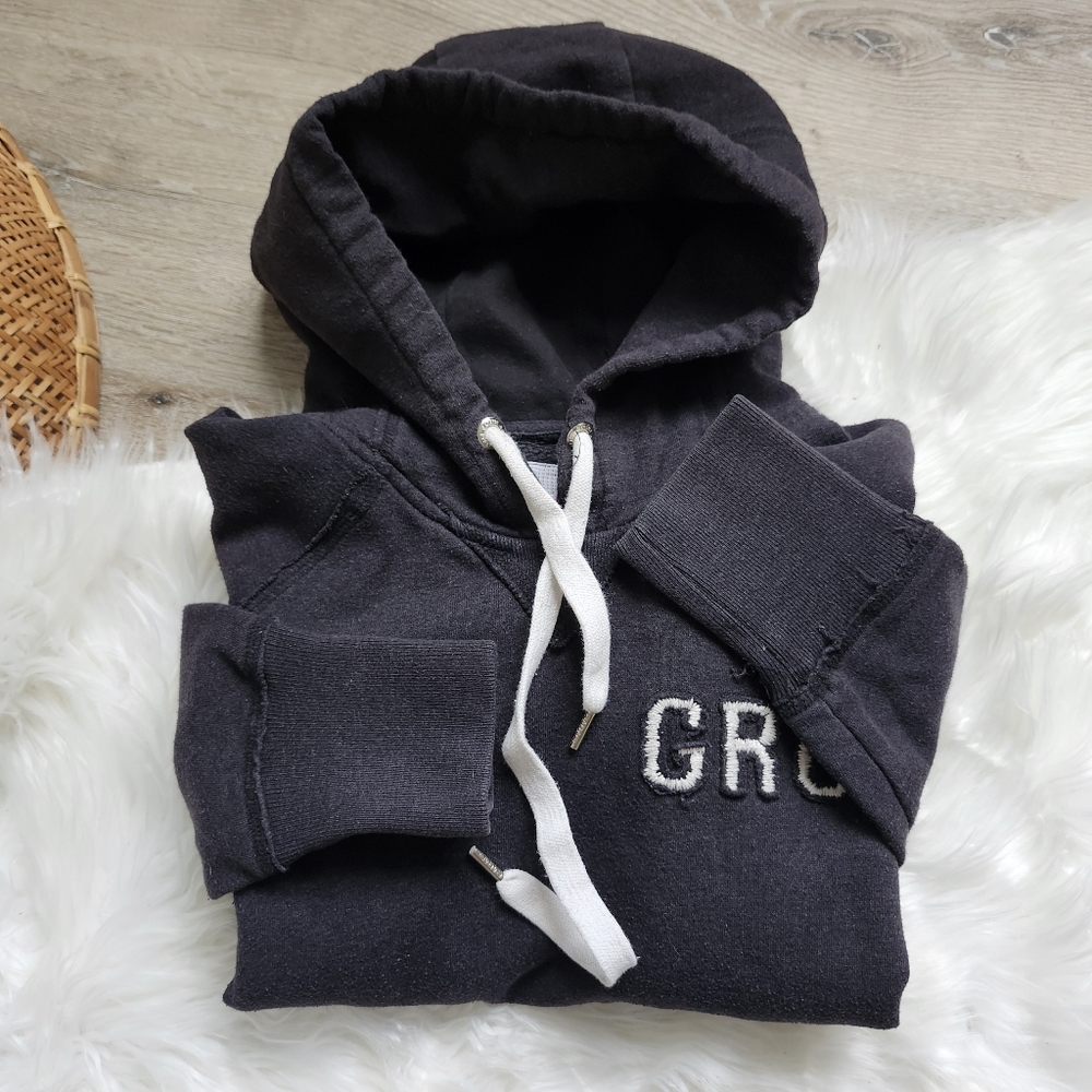 Garage Distressed Black Hoodie